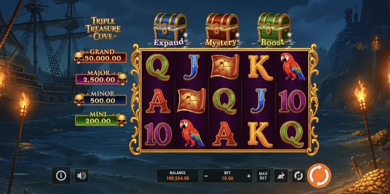 Triple Treasure Cove - コインがあるHold and Winボーナスラウンド